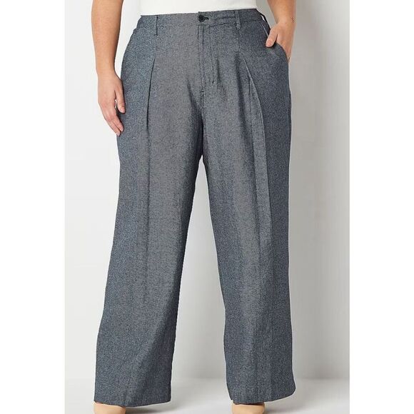 NEW WITH TAGS Ryegrass-Plus Regular Fit Wide Leg Trouser size 16W retails $70 gr - Picture 2 of 10